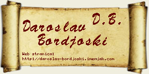 Daroslav Borđoški vizit kartica